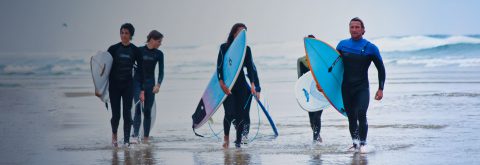 Certified surf instructors
